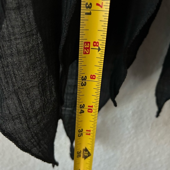 Purple Snow Black Crochet Button Vest Lightweight Large Whimsigoth Witchy - Picture 9 of 13